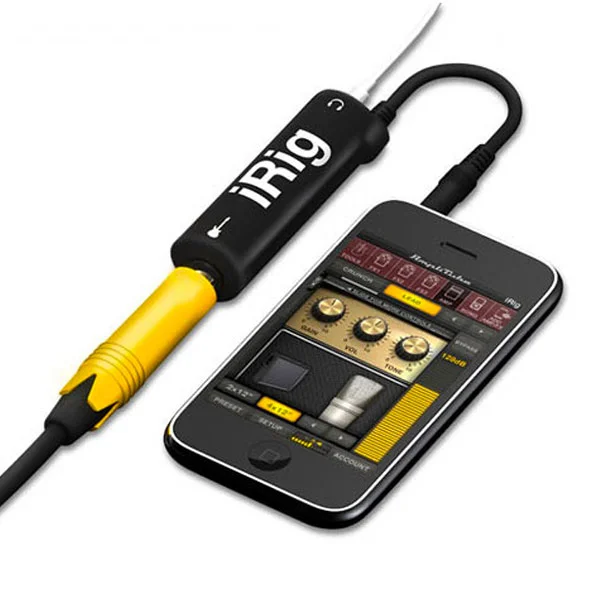 IK MULTIMEDIA iRig AmpliTube Guitar Interface Adapter for iPhone & iPad - iRig-1
